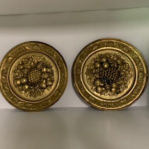 Vintage fruit embossed wall hangings